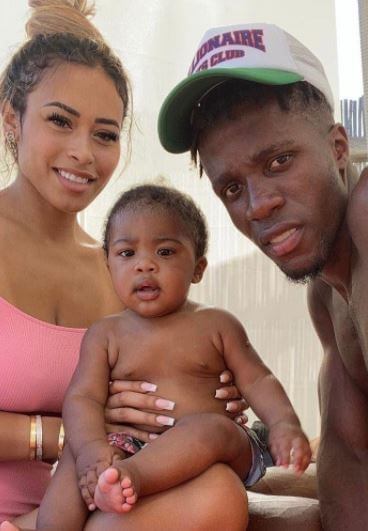 Paige Bannister with her partner Wilfried Zaha  and their son